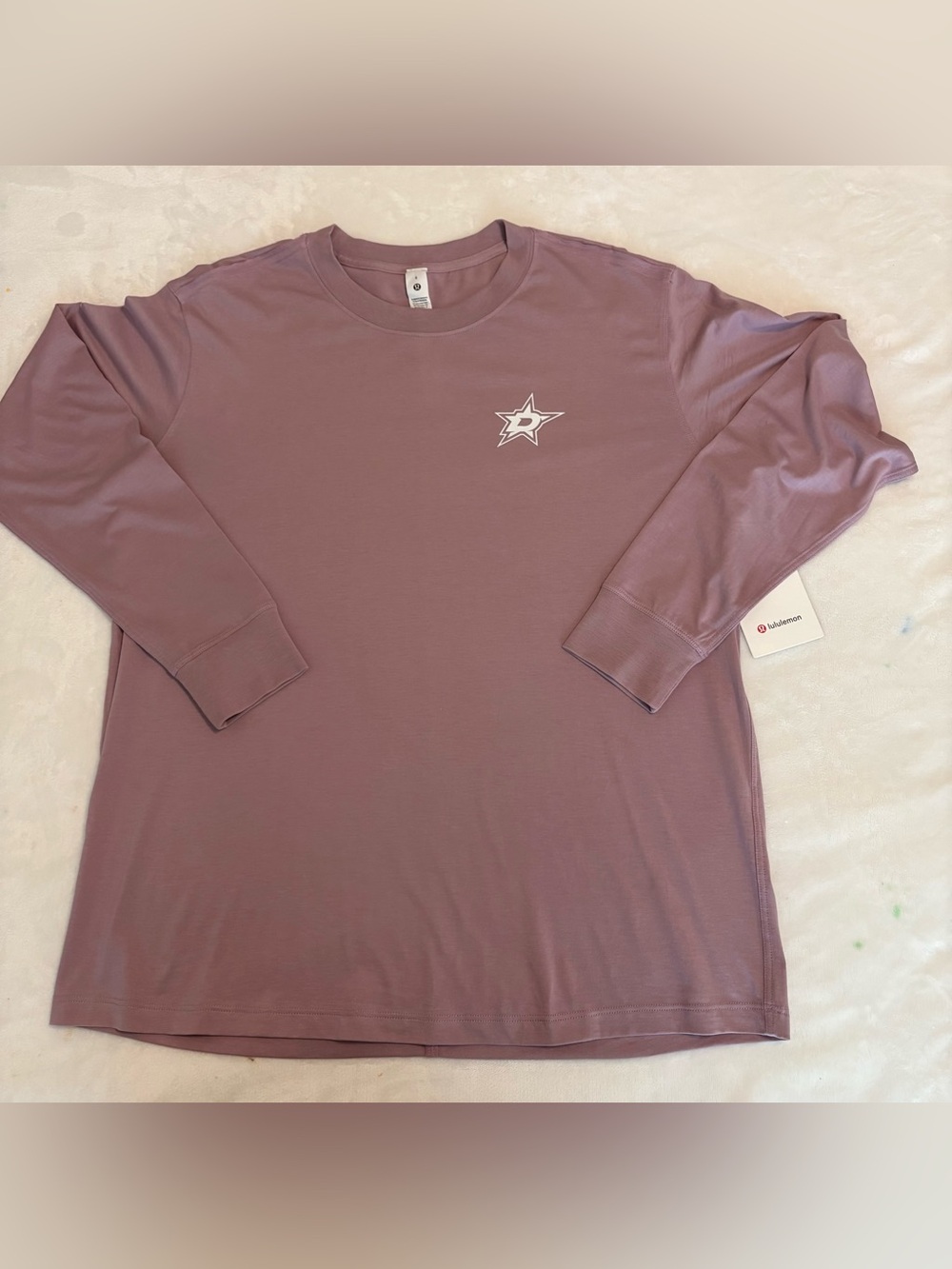lululemon DS Women’s All Yours Long Sleeve Rose Blush Shirt Size 8.